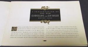 1933 Cadillac La Salle V-8 V-12  Original Dealer Prestige Color Sales Brochure