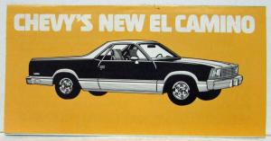 1978 Chevrolet El Camino Mini Sales Folder