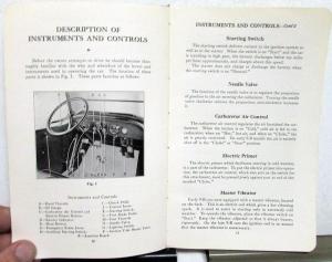 1926 Franklin Car Series Nine Automobile Instruction Book Owners Manual