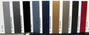 1984 Chevrolet Corvette Dealer Sales Brochure Exterior Colors Paint Chips