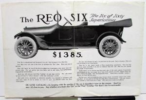 1915 REO Six Dealer Sales Brochure Advance Circular Sixty Points Superiorities