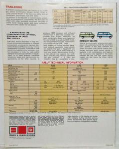 1978 GMC Rally Wagons Van G -1500 -2500 - 3500 Truck Sales Brochure Original