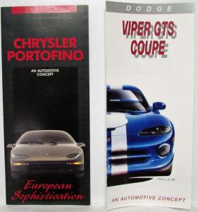1987 Chrysler Portofino 89 Dodge Viper GTS Coupe Concept Auto Show Sales Folders