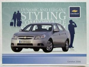 2006 Chevrolet Geneve International Auto Show Press Kit - Epica Captiva Spark