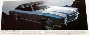 1971 Chevrolet Monte Carlo Coupe SS Color Sales Brochure Original