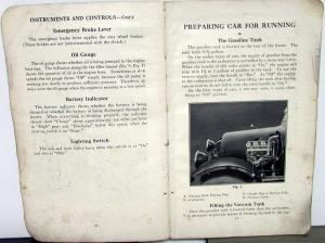 1923 Franklin Car Series Nine Owners Reference Instruction Book Manual