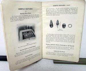 1923 Franklin Car Series Nine Owners Reference Instruction Book Manual