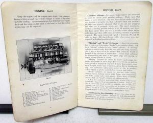 1923 Franklin Car Series Nine Owners Reference Instruction Book Manual