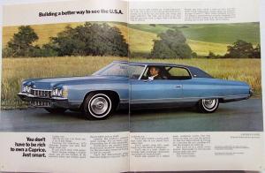1972 Chevrolet Caprice Impala Sport Bel Air Sales Brochure Original