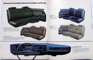 1972 Chevrolet Caprice Impala Sport Bel Air Sales Brochure Original