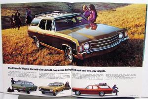 1972 Chevrolet Wagons Chevelle Vega Suburban Sportvan REVISED Sales Brochure