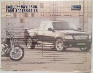 2001 Ford F-150 SuperCrew SuperDuty & Ranger Harley-Davidson Accs Sales Folder