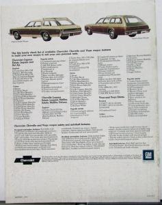 1973 Chevrolet Wagons Chevelle Vega Suburban Blazer Sportvan REV Sales Brochure