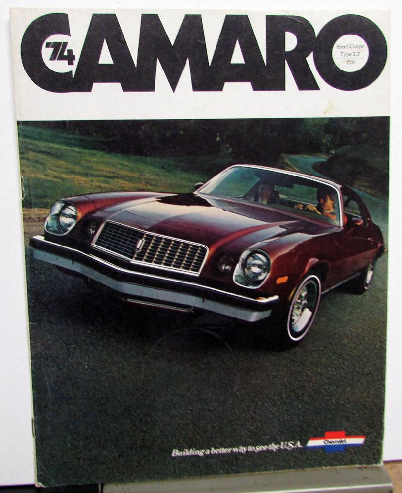 1974 Chevrolet Camaro Sport Coupe LT Z28 350 Sales Brochure Original