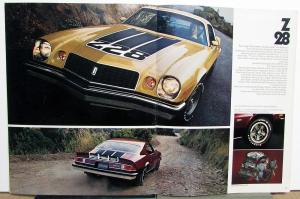 1974 Chevrolet Camaro Sport Coupe LT Z28 350 Sales Brochure Original