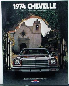 1974 Chevrolet Chevelle Malibu Classic Laguna S3 Sales Brochure Original