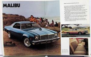 1974 Chevrolet Chevelle Malibu Classic Laguna S3 Sales Brochure Original