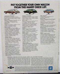 1974 Chevrolet Wagons Chevelle Vega Suburban Blazer Sportvan REV Sales Brochure