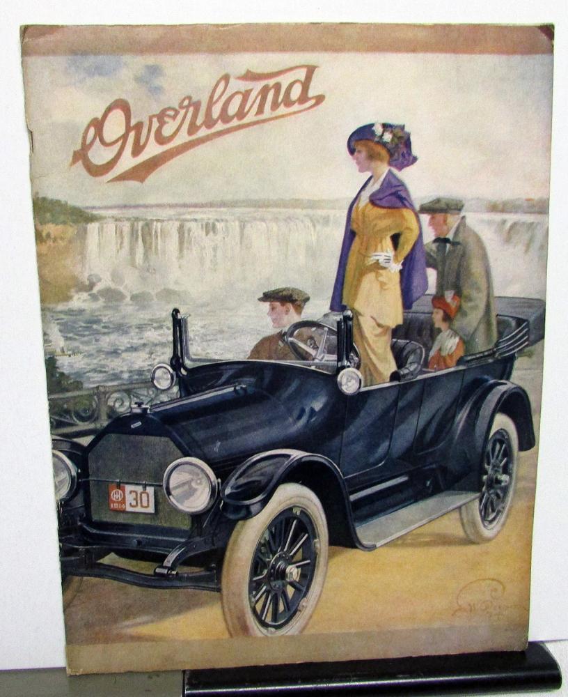 1915 Overland Dealer Large Brochure Model 80 81 82 Roadster Coupe