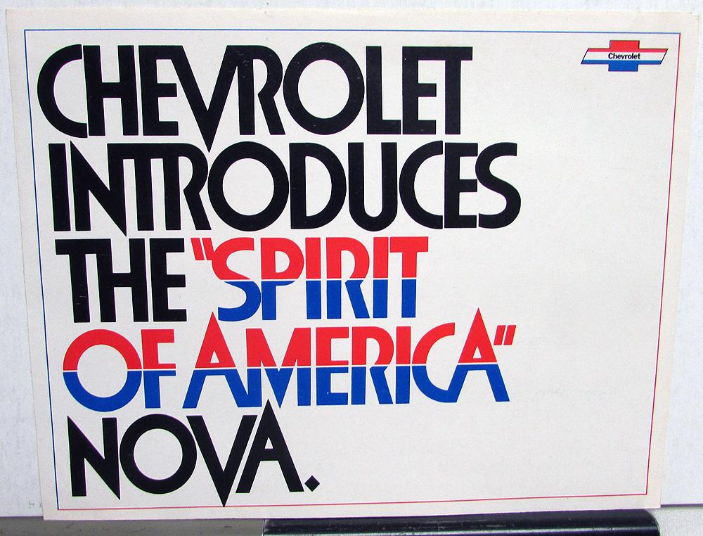 1974 Chevrolet Nova 350 Spirit of America Special Package Sales Folder