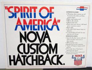 1974 Chevrolet Nova 350 Spirit of America Special Package Sales Folder