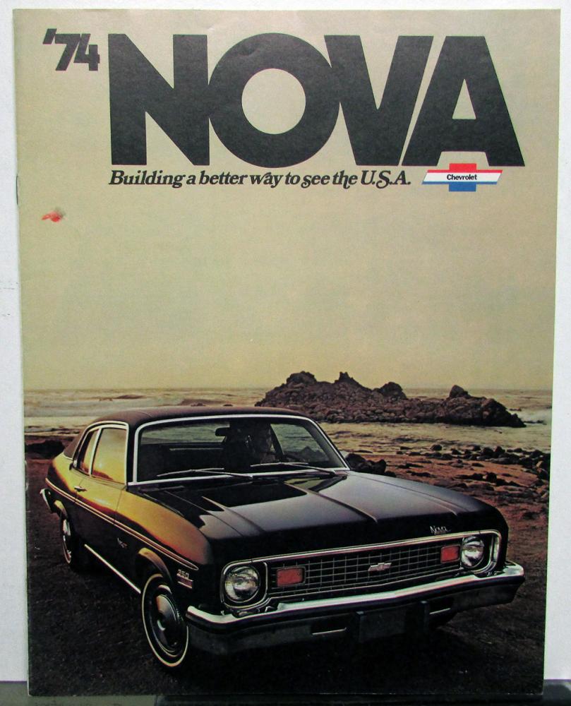 1974 Chevrolet Nova Custom SS Sedan Coupe Sales Brochure Original