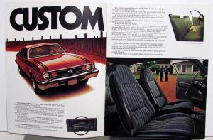 1974 Chevrolet Nova Custom SS Sedan Coupe Sales Brochure Original