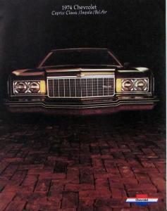 1974 Chevrolet Caprice Classic Impala Bel Air REVISED Sales Brochure Original