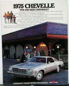 1975 Chevy Chevelle Malibu Laguna Mid Size Car REVISED Sales Brochure