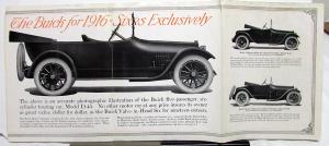 1916 Buick Six Dealer Sales Folder Brochure D44 D54 Models & D55 Leaflet Orig