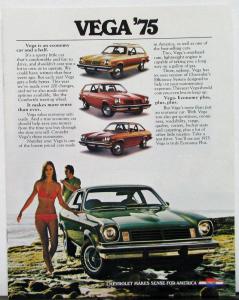 1975 Chevrolet Vega LX Hatch GT Special Custom Interior REVISED Sales Brochure