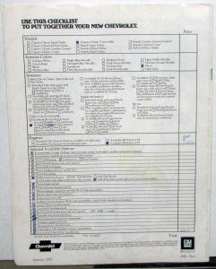 1975 Chevrolet Caprice Impala Bel Air REVISED Sales Brochure Original