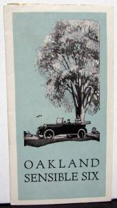 1915-1916 Oakland Sensible Six Dealer Pocket Sales Brochure Coupe Sedan Roadster