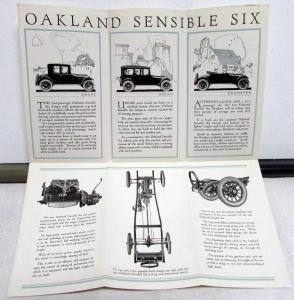 1915-1916 Oakland Sensible Six Dealer Pocket Sales Brochure Coupe Sedan Roadster