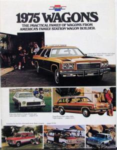 1975 Chevrolet Chevelle Vega Suburban Blazer Sportvan Wagons Sales Brochure