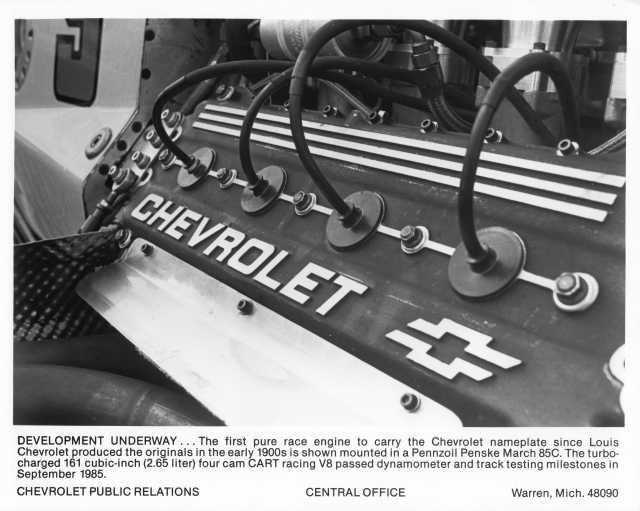 1985 Chevrolet Indy Race Engine Press Photo 0479