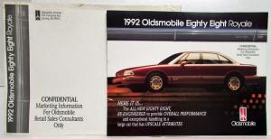 1992 Oldsmobile 88 Royale Marketing Kit for Sales Consultants - Confidential