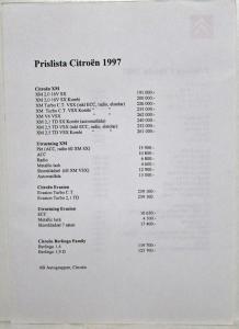 1997 Citroen Evasion Sales Brochure with Price Sheet and Folder - Norwegian