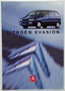 1997 Citroen Evasion Sales Brochure with Price Sheet and Folder - Norwegian