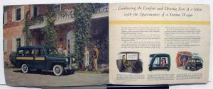1948 Willys Overland Jeep Station Wagon Sedan Dealer Sales Brochure Large Orig