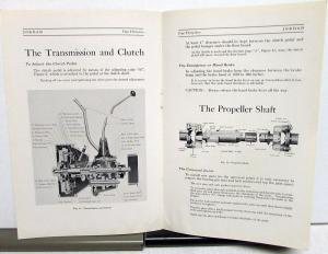 1930 Jordan Model G Owners Manual Instruction Book