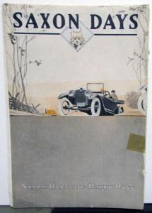 1916 Saxon Days Dealer Sales Brochure Booklet Six Roadster Delivery Original