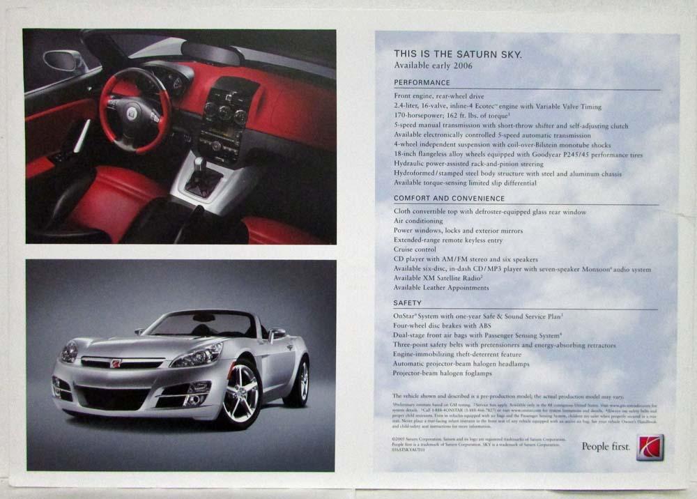 2006 06  Saturn Dealer Original Poster 