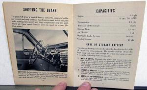 1948 Kaiser Special Owners Instruction Book Manual