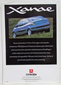 1995 Citroen Xanae Concept Vehicle Folder/Poster - UK Market