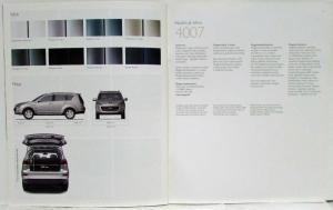 2007 Peugeot 4007 Sales Brochure - Finnish Text