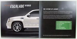 2009 Cadillac Escalade Hybrid Sales Folder