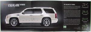 2009 Cadillac Escalade Hybrid Sales Folder