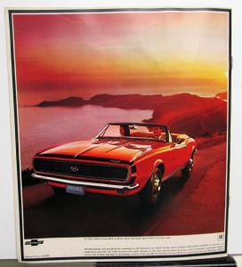 1967 Chevrolet New Camaro Sales Brochure - Rally Sport SS 350