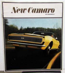 1967 Chevrolet New Camaro Sales Brochure - Rally Sport SS 350 396 REVISED